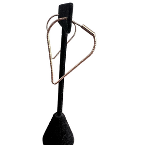 New Its Sense Hammered Gold Triangle Hoop Earrings